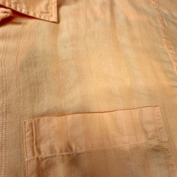 Daniel Cremieux Men's Short Sleeve Button Front Shirt Size Large Orange - Picture 5 of 7